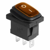 Выключатель клавишный 250V 6А (3с) ON-OFF желтый с подсветкой Mini ВЛАГОЗАЩИТА | 36-2177 | REXANT - артикул 36-2177