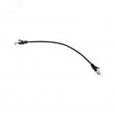 Патч-корд U/UTP, CAT 5e, RJ45-RJ45, 26AWG, LSZH, черный, 0,3м - артикул etm02-0102-03
