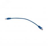 Патч-корд U/UTP, CAT 5e, RJ45-RJ45, 26AWG, LSZH, синий, 0,3м - артикул etm02-0104-03