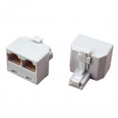 Переходник сетевой LAN. (штекер 8Р8С (Rj-45) -2 гнезда 8Р8С (Rj-45)) (etm06-0113-B) - артикул etm06-0113-B