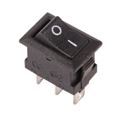 Выключатель клавишный 250V 3А (3с) ON-ON черный Micro | 36-2030 | REXANT - артикул 36-2030