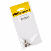 Переходник антенный, (гнездо F - штекер TV), угловой (1шт.) (пакет) PROconnect | 05-4311-4-7 | PROconnect - артикул 05-4311-4-7