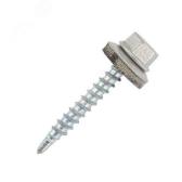 Саморез кровельный ZP 4.8x29 (9006) бело-алюминиевый (4000шт) - артикул УТ-00006407