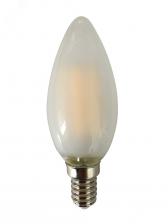 Лампа сетодиодная декоративная LED 8w E14 4000K свеча матовая филамент 230/50 Jazzway (5020887) - артикул 5020887