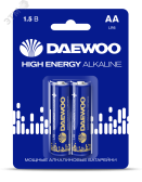 Элемент питания LR 6 (AA) DAEWOO High Energy Alkaline блистер, 2 шт. - артикул 4895205030299