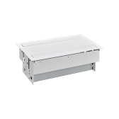 Simon S400 Двухсторонний Врезной розеточный блок с крышкой и мет. вводом, 8x2P+E, 4 пустых модуля, белый, S400 | 47604000-130 | Simon - артикул 47604000-130