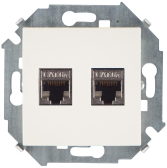 Simon 15 Сл. кость Розетка компьютерная двойная RJ45 кат.6а (АМР, FTP) | 1591564-031 | Simon - артикул 1591564-031