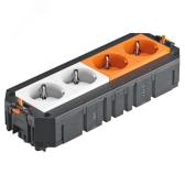 Коробка монтажная укомплектованная UT4 GST18i (2+2 розетки) (UTC4 G W2OR2) - артикул UTC4 G W2OR2