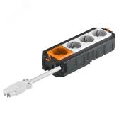 Коробка монтажная укомплектованная UT4 GST18i (3+1 розетки) с кабелем (UTC4 G W3OR1) - артикул UTC4 G W3OR1