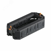 Монтажная коробка UT3 для установки в лючок с накладкой для 3xModul45 (полиамид, черный) (UT3 45 3) - артикул UT3 45 3