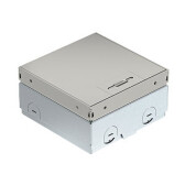 Лючок UDHOME-ONE с розетками (крышка без выемки) 140х140х75–105 мм, нагрузка 1529 кг, нерж. сталь | 7368288 | OBO Bettermann - артикул 7368288
