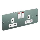Розетка с крышкой стандарта BS 181,5x73,5 мм (SKS-BSS0MK2A) | 6117208 | OBO Bettermann - артикул 6117208