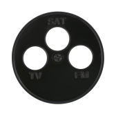 Накладка для розетки TV+FM+SAT, 3 отверстия , черн., LK Vintage | 885408-1 | Ecoplast - артикул 885408-1