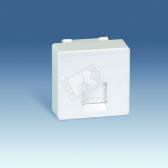 Адаптер на 1 RJ45(12) 75528-, 75540-, 75541-, 75544-39, широкий, шторки, S27, сл.кость (27087-32) - артикул 27087-32