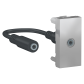 UNICA MODULAR Розетка в рамку Minijack, 1 модуль, алюм - артикул NU343330