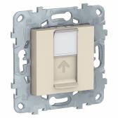 UNICA NEW Розетка комп. 1хRJ45, кат. 6 UTP, антр - артикул NU541554
