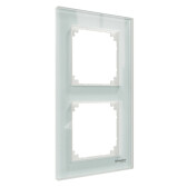 MERTEN M-Elegance РАМКА стеклянная 2 поста, БЕЛЫЙ КРИСТАЛЛ, SM | MTN4020-3220 | Schneider Electric - Schneider Electric, артикул MTN4020-3220