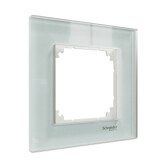 MERTEN M-Elegance РАМКА стеклянная 1 пост, БЕЛЫЙ КРИСТАЛЛ, SM | MTN4010-3220 | Schneider Electric - Schneider Electric, артикул MTN4010-3220