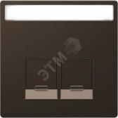 D-Life ЦЕНТРАЛЬНАЯ НАКЛАДКА д/2-х модульных разъемов SE, МОККО , SD | MTN4574-6052 | Schneider Electric - артикул MTN4574-6052
