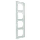 MERTEN M-Elegance РАМКА стеклянная 4 поста, БЕЛЫЙ КРИСТАЛЛ, SM | MTN4040-3220 | Schneider Electric - Schneider Electric, артикул MTN4040-3220