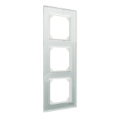 MERTEN M-Elegance РАМКА стеклянная 3 поста, БЕЛЫЙ КРИСТАЛЛ, SM | MTN4030-3220 | Schneider Electric - артикул MTN4030-3220