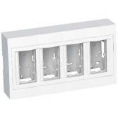 Коробка наружного монтажа 4x2 вертикальная рамка R9003 - артикул ALB44458N