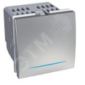 Диммер нажимной универсальный 0-350W/VA металл (ALB46190) - артикул ALB46190