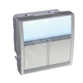 Накладка 2xRJ45 ACTASSI под алюминий - Schneider Electric, артикул ALB46384