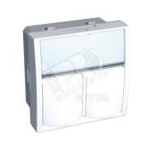 Накладка 2xRJ45 ACTASSI белая RAL9003 - артикул ALB44384