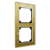 MERTEN M-Elegance РАМКА стеклянная 2 поста, ЗОЛОТО, SM | MTN4020-3241 | Schneider Electric - артикул MTN4020-3241