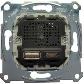 MERTEN МЕХАНИЗМ USB-зарядки A+C, 2,4 A (MTN4366-0110) - артикул MTN4366-0110