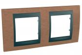 UNICAtop Рамка x 2 дерево ( вишня ) - артикул MGU66.004.2M2
