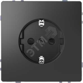 Розетка D-Life 16А с заземляющим контактом и      шторками антрацит SD - артикул MTN2300-6034