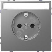 D-Life РОЗЕТКА 16А с з/к и полем для надписи, НЕРЖ. СТАЛЬ , SD | MTN2302-6036 | Schneider Electric - артикул MTN2302-6036