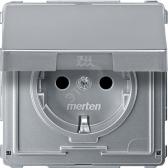 МЕХ. РОЗ.SCHUKO С КРЫШКОЙ С З/Ш,АЛЮМИНИЙ | MTN2310-7260 | Schneider Electric - артикул MTN2310-7260