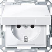 Механизм розетки Schuko с крышкой белый (MTN2314-0325) - артикул MTN2314-0325