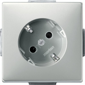 Механизм розетки Schuko 45гр. стальной - артикул MTN2370-4146