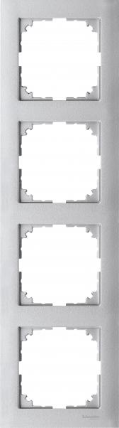 M-Pure 4-постовая рамка, цвет алюминия | MTN4040-3660 | Schneider Electric - артикул MTN4040-3660
