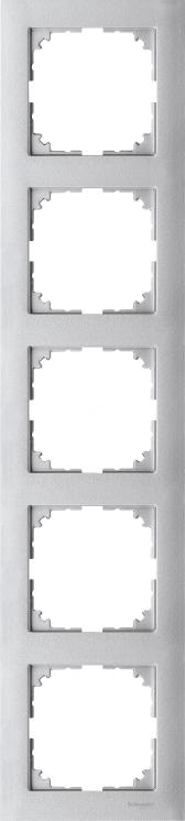 M-Pure 5-постовая рамка, цвет алюминия | MTN4050-3660 | Schneider Electric - артикул MTN4050-3660