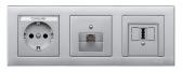 РАМКА Х3, АЛЮМИНИЙ | MTN486360 | Schneider Electric - артикул MTN486360