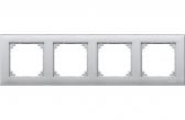 РАМКА Х4, АЛЮМИНИЙ | MTN486460 | Schneider Electric - артикул MTN486460