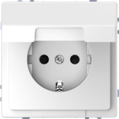 Розетка D-Life 16А с заземляющим контактом и      крышкой IP 20 белый лотос SD - артикул MTN2310-6035