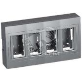 Коробка наружного монтажа 4x2 вертикальная рамка металл - артикул ALB46458