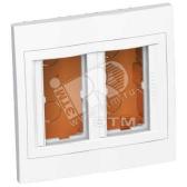 Коробка скрытого монтажа 2x2 вертикальная рамка R9003 - артикул ALB44464