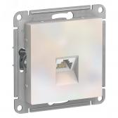 ATLASDESIGN РОЗЕТКА компьютерная RJ45, кат. 6A, механизм, ЖЕМЧУГ (ATN000486) - артикул ATN000486