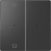 D-Life PlusLink КЛАВИША 2-ная с S1/S2, пусто, АНТРАЦИТ, SD - артикул MTN5226-6034