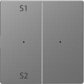 Клавиша D-Life PlusLink 2-ная с S1/S2 пусто нержавеющая сталь SD - артикул MTN5226-6036