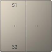 D-Life PlusLink КЛАВИША 2-ная с S1/S2, пусто, НИКЕЛЬ, SD | MTN5226-6050 | Schneider Electric - артикул MTN5226-6050