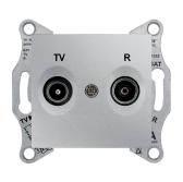 Sedna Розетка TV/R проходная 8dB в рамку алюминий - артикул SDN3301360