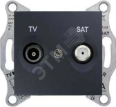 Sedna Розетка TV/SAT проходная графит (SDN3401270) - артикул SDN3401270